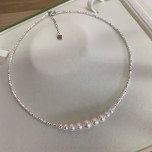 Collar de Cadena de Lujo Ligero de 4-8 mm con Diseño de Cielo Estrellado para Mujer, Plata de Ley, Plata Pura, con Detalles de Perlas - Product Image 1