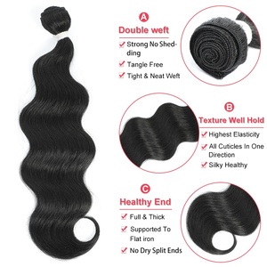 Nhiệt Độ Cao Brazil Tóc Vàng Sóng Xoăn Cơ Thể Sóng Tổng Hợp Phần Mở Rộng Tóc Sợi Ngang Bó Cho Phụ Nữ Da Đen Tóc Dệt Các Loại - Product Image 6