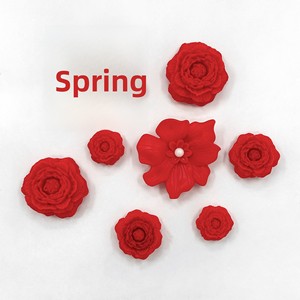 Nouvelles boucles et fermoirs de chaussures en caoutchouc motif floral <span class=keywords><strong>blanc</strong></span> cassé détachables et élégants, modèle 2026 - Product Image 2
