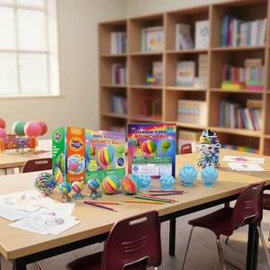 ลูกบอลเด้งคริสตัลสีสันสดใสแบบ DIY ลูกบอลเด้งดึ๋งสำหรับเด็กงานวิทยาศาสตร์บิ๊กแบง - Product Image 1