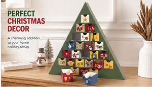Custom <b>Christmas</b> Tree Shaped Advent Calendar <b>Box</b> with Drawers Rigid Cardboard Mystery Blind <b>Box</b> for Surprise Holiday <b>Gift</b> - Product Image 2