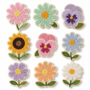 Parche <span class=keywords><strong>de</strong></span> encaje <span class=keywords><strong>de</strong></span> chenilla con bordado <span class=keywords><strong>de</strong></span> flor linda, aplique <span class=keywords><strong>de</strong></span> PVC para coser, insignia <span class=keywords><strong>de</strong></span> tela ecológica <span class=keywords><strong>de</strong></span> margarita, personalizable para ropa, sombreros y bolsos DIY - Product Image 1