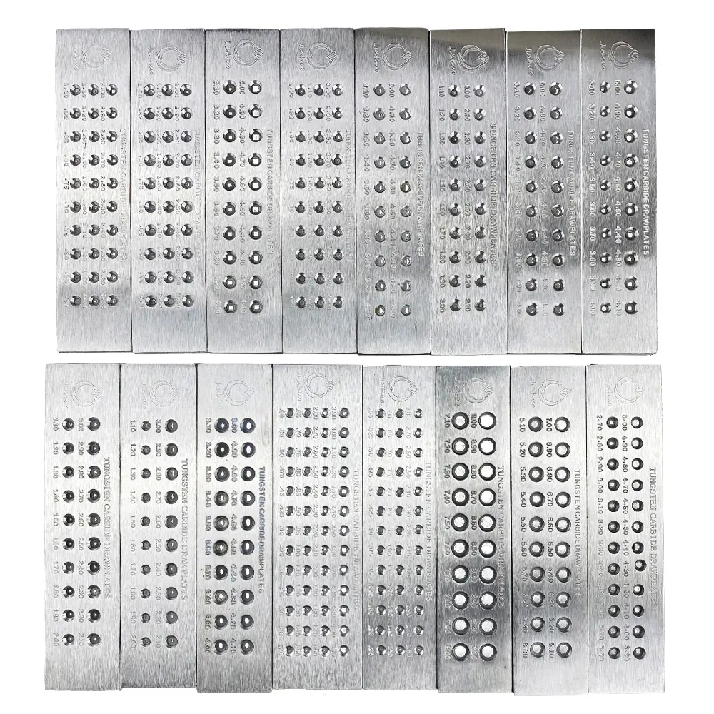 Hot-selling Various Jewelry Rectangular Pull Plate Tungsten Carbide Drawplates Round Holes Draw Plate Wire Drawplates Tool