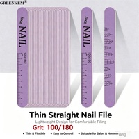 Lime à ongles professionnelle lavable et résistante à l'usure avec éponge double face pour manucure et modelage, grain 80/80