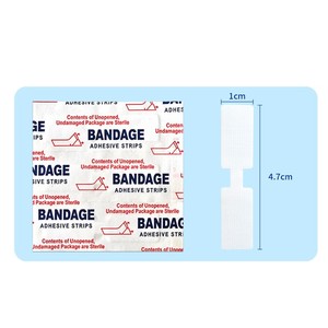 Bande adhésive médicale 4,7 cm x 1 cm en forme d'haltère, stérile, pour la fermeture des plaies, pour les petits coupures et incisions - Product Image 1