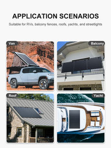 50W HPBC Cell ETFE flessibile Frameless Full Black pannello solare per balcone RV Boat uso esterno spedizione veloce - Product Image 6