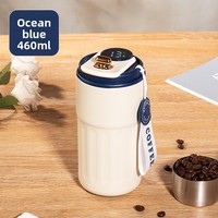 Tasse à café/eau isotherme intelligente avec affichage de la température, en acier inoxydable 316, double paroi sous vide, poignée, design esthétique haut de gamme