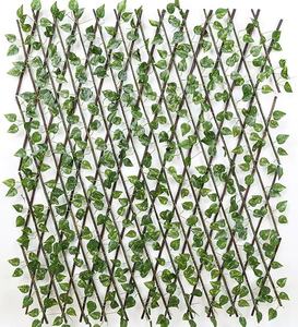 Cerca Artificial de Hojas de Madera, Retráctil, Decorativa <span class=keywords><strong>para</strong></span> Jardín, Patio, Barandilla, Pared Vegetal Artificial - Product Image 6