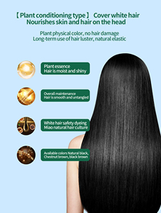 Teinture capillaire naturelle en gros personnalisable OEM, crème colorante 3-en-1 aux herbes, brun clair, noir, <span class=keywords><strong>chocolat</strong></span>, shampoing colorant - Product Image 6