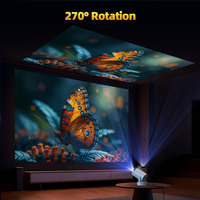 Proyector Portátil HY300 Pro 1080P Compatible con Android 11 WiFi6 BT5.4 270 °   Rotación compatible con TV Stick/Laptop