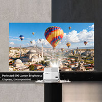 Projecteur mural portable Topleo, home cinéma intelligent Android 14, 1080p, extérieur, meilleur projecteur vidéo 4k, mini projecteur portable LED