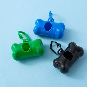 Porte-sacs à crottes pour chien en plastique en forme d'os, écologique, avec logo personnalisé imprimé, 7 couleurs au choix, design personnalisé - Product Image 3