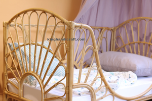 Lit en rotin naturel en osier pour les tout-petits-Cadre de lit écologique fait à la main pour chambre d'enfant, lit au sol Montessori conçu avec sécurité - Product Image 3