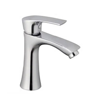 Robinet monocommande moderne en laiton moulé de précision avec cartouche céramique, eau chaude et froide, à poser sur plan de travail