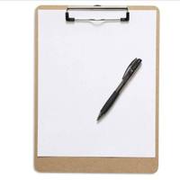 Portapapeles de Madera A4, Portapapeles para Oficina y Escuela, Carpeta de Archivos, Organizador de Documentos, Portapapeles Plegable, Bloc de Escritura de Madera Contrachapada