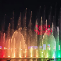 Fuente de Agua Musical Multifuncional Comercial Móvil Personalizada de Acero Inoxidable 304