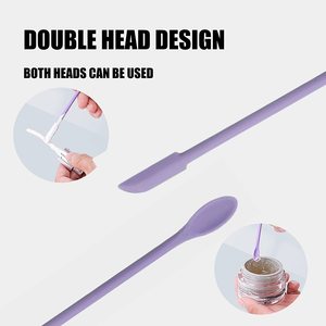 ไม้พายสองหัวขนาดเล็กแบบ2-in-1ใช้ซ้ำได้ไม้พายซิลิโคนทนความร้อนสำหรับโถ<span class=keywords><strong>แต่งหน้า</strong></span><span class=keywords><strong>เค้ก</strong></span>เนย - Product Image 4