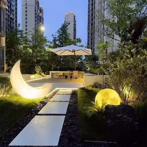 Lámpara de Luna Impermeable para Exteriores, Decoración de Jardín, Villa o Patio, Lámpara de Pie con Conexión Eléctrica, Crea Atmósfera, Luces de Jardín - Product Image 5