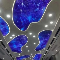Décoration de bar d'hôtel ZHIHAI Plafond décoratif en toile tendue en PVC