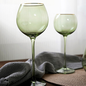 Verre à vin vert vintage au design élégant, verre haut pour la maison, nouveau verre créatif pour champagne et cidre - Product Image 3
