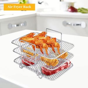 304 Stainless Steel Food-grade Multi-layer Food Dehydrator Display Storage Rack for Air Fryer <b>Accessories</b> - Product Image 2