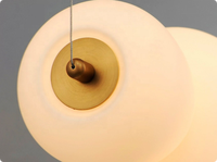 Lampe suspendue en verre blanc LEd Handglow Modern Nordic Home Decor Indoor Restaurant Art Glass Ball Pendant Light