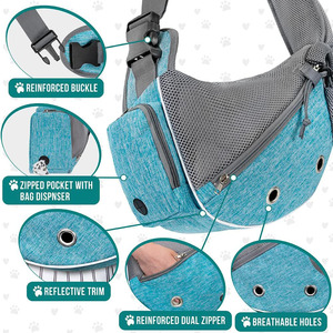 Free sample 2025 Hot Sell Small <b>Dog</b> Cat <b>Carry</b> Bag Hands Free Puppy <b>Dog</b> Sling Carrier With Storage Pocket - Product Image 4