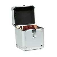 Étui de transport en aluminium de taille personnalisée 7 ''10'' 12 ''étui pour disques vinyles mallette de rangement pour CD LP