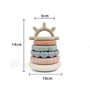 Juego de Mordedores de Silicona de Grado Alimenticio, Libres de BPA, para Bebés y Niños Pequeños, con Logotipo Personalizado, Anillo de Juguete Suave para Bebés, Venta al Por Mayor - Product Image 2