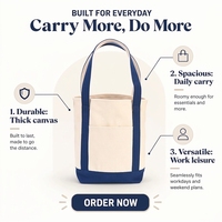 Sacs fourre-tout en toile de coton vierge personnalisables avec logo, haute qualité, pour cadeaux publicitaires d'entreprise - Collection 2026