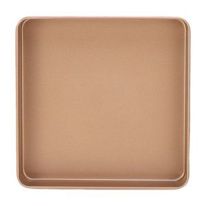 Square Cake Pan 28x28cm Non Stick Gold Baking Tray Oven Safe For Cake Mold - Product Image 2