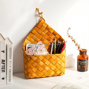 Wall <b>Hanging</b> Basket <b>Hanging</b> Planter <b>Storage</b> <b>Over</b> The <b>Door</b> Wood Chip <b>Hanging</b> <b>Storage</b> Organizer - Product Image 3