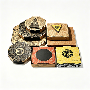 Boîte à <span class=keywords><strong>pizza</strong></span> individuelle auto-érectible de 6 pouces en papier couché imprimé sur mesure pour 1/6 de <span class=keywords><strong>pizza</strong></span>, jetable et portable - Product Image 6