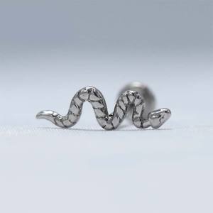 एटम F136 टाइटेनियम 16g सांप लैरेट कान नाखून पुरुषों और महिलाओं के लिए नाक के जानवर कान के गहने - Product Image 5