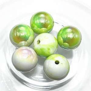 200 pièces/sac en gros 18mm acrylique coloré Imitation porcelaine perles en vrac pour bricolage téléphone Shell collier fabrication de bijoux - Product Image 5