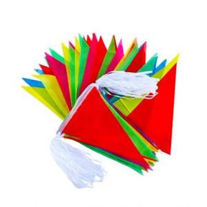 Banderas Triangulares Ronda de Nailon Coloridas para Decoración de Festivales y Actividades Promocionales - Product Image 5