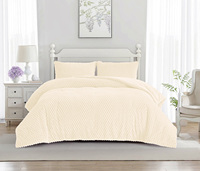 SMILING HOME Ensemble de couette et de couvre-lit décoratif unique pour la maison, 3 pièces, nouveau design, motif Vierge de Guadalupe, polyester 200TC