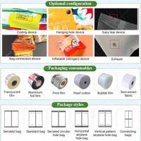 Automatische fruit-ijsjes-kussencompressor-wikkel-platbrood-lepel-toast-verpakkingsmachine voor snacks