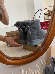 Botas de Nieve Personalizadas para Mujer, Modelo 2026, Plataforma, Piel de Oveja, Estilo Uggs, <span class=keywords><strong>Mini</strong></span> Bailey Bow Clásico, Botines de Invierno para Mujer - Product Image 4