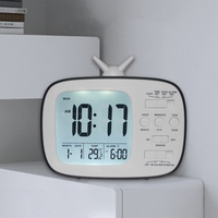 Jam Alarm Digital LED Bertenaga Baterai dengan Fitur Snooze, Lampu Malam, dan Bahan Akrilik, Jam Meja Elektronik untuk Kamar Tidur dan Kantor