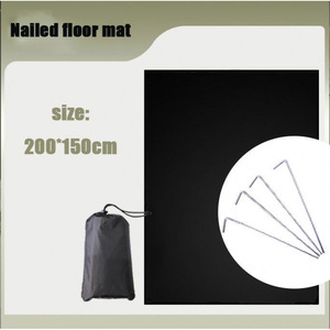 Esterilla de Picnic Xinjun 200x150cm Impermeable y Resistente a la Humedad, para Camping, Playa, con Clavijas, Portátil, Rectangular, Negra - Product Image 2