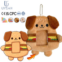 Uyeah OEM/ODM Porte-clés en peluche personnalisé avec design de dessin animé animal mignon, mini sac en peluche, porte-clés de sac en peluche chien de dessin animé rembourré sur mesure