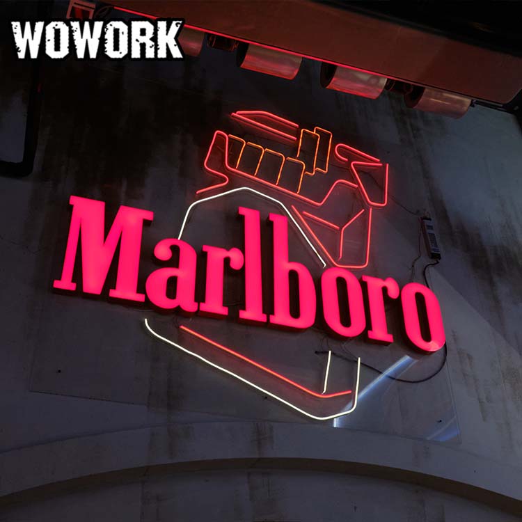 2025 WOWORK винтажная Водонепроницаемая цирковая светодиодная декорация неоновая подвеска с надписью и логотипом, освещение для внутреннего уличного магазина