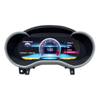 Panel Instrumen Digital Upgrade Mobil 12,3 inci untuk W205 GLC X253, Mendukung Carplay