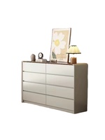 Commode moderne en bois massif à 8 tiroirs, grande capacité de rangement, pour chambre à coucher, salon, entrepôt