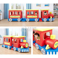 Moetry Tomas - Aire de jeux intérieure sur le thème du train pour bébés et tout-petits de 2 à 6 ans - Gymnase sensoriel multifonctionnel léger en bois et mousse