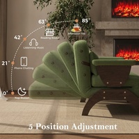 Sofá Cama Convertible Moderno JASIWAY, Sillón Plegable de 30 Pulgadas, Tapizado en Pana |   Respaldo ajustable en 5 posiciones, cubierta de reposabrazos extraíble, tamaño pequeño