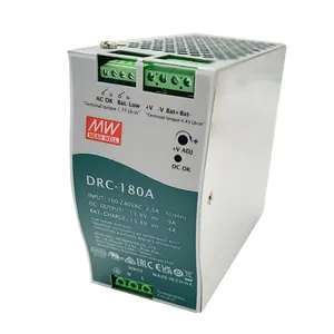 Meanwell DRC-180A 180W 9A 13.8V single output with battery charger(UPS Function) AC/DC din rail type security power supply