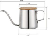 12oz Col De Cygne Long Étroit Goutte À Goutte Bec Café Théière Verser Sur La Bouilloire