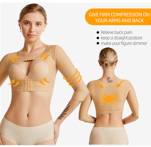 Vêtement de compression <span class=keywords><strong>post</strong></span>-chirurgical à manches longues, sculpteur de bras, liposuccion, <span class=keywords><strong>augmentation</strong></span> <span class=keywords><strong>mammaire</strong></span>, soutien-gorge de compression <span class=keywords><strong>post</strong></span>-chirurgical pour femmes - Product Image 4